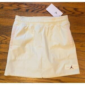 NWT Jordan Utility Skort Pockets Girls M 10/12 Cream $40